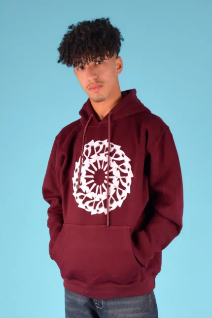 Burgundy Hoodie — Streetwear Edition- Unisex
